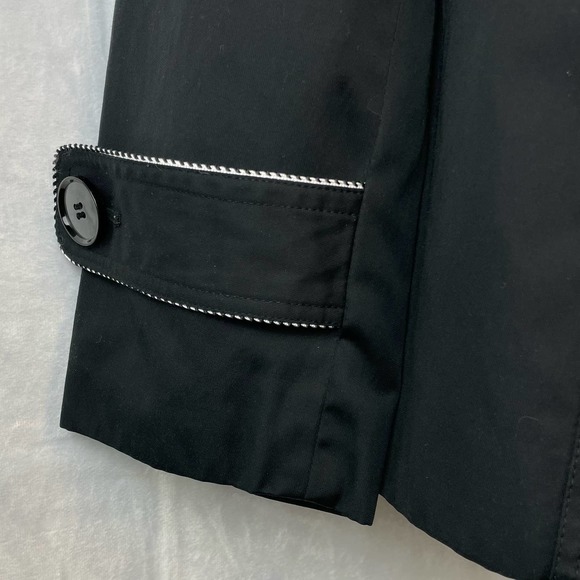 Ellen Tracy Black Button Front Lined Jacket Blazer Size L - Picture 6 of 12